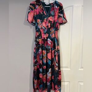THML Vibrant Floral Maxi Dress